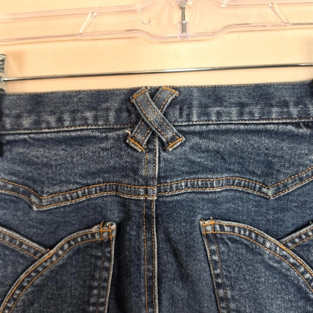 Gap‎ Denim Skirt Girls 6 Blue Y2K Vintage Preppy Minimalist 2001 Stretch